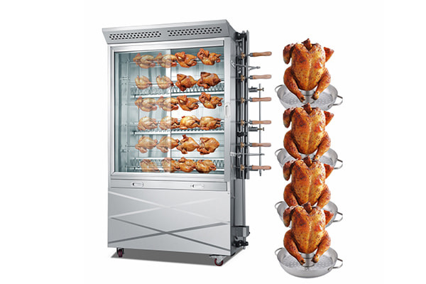 Rotating chicken roaster